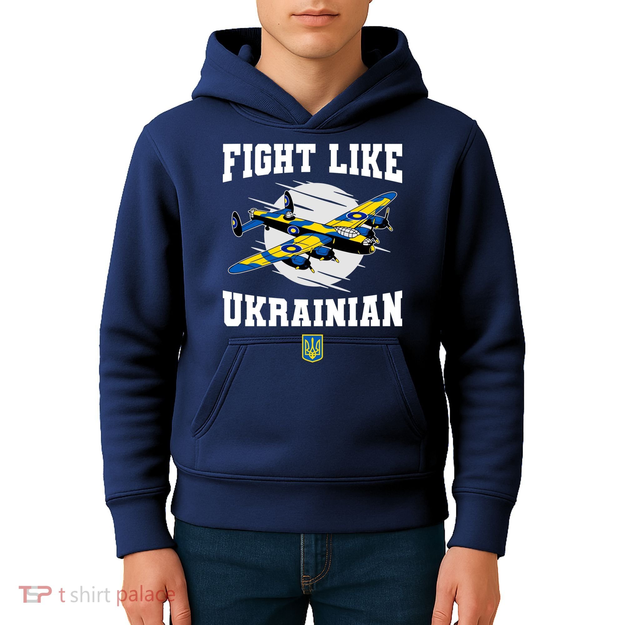 Fight Like Ukrainian I Stand With Ukraine Support Kids Hoodie