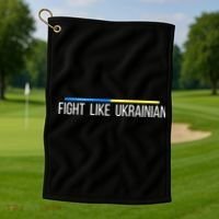 Fight Like Ukrainian Golf Towel thumb 1