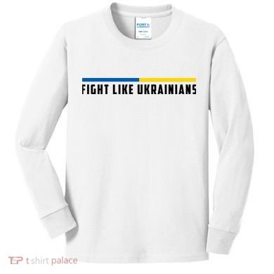 Fight Like Ukrainians Kids Long Sleeve Shirt
