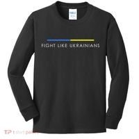 Fight Like Ukrainians Ukraine Ukrainian Kids Long Sleeve Shirt thumb 0