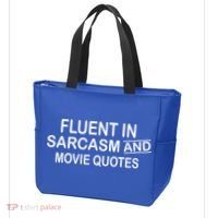 Fluent In Sarcasm And Movie Quotes Tote Bag thumb 3