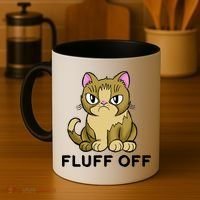Fluff Off Funny Cat Coffee Mug thumb 4