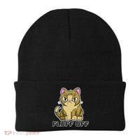 Fluff Off Funny Cat Beanie thumb 0