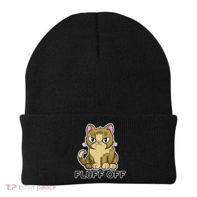 Fluff Off Funny Cat Beanie
