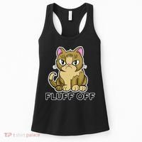 Fluff Off Funny Cat Women's Tank Top thumb 0