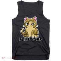 Fluff Off Funny Cat Tank Top thumb 0