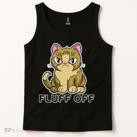 Fluff Off Funny Cat Tank Top thumb 2