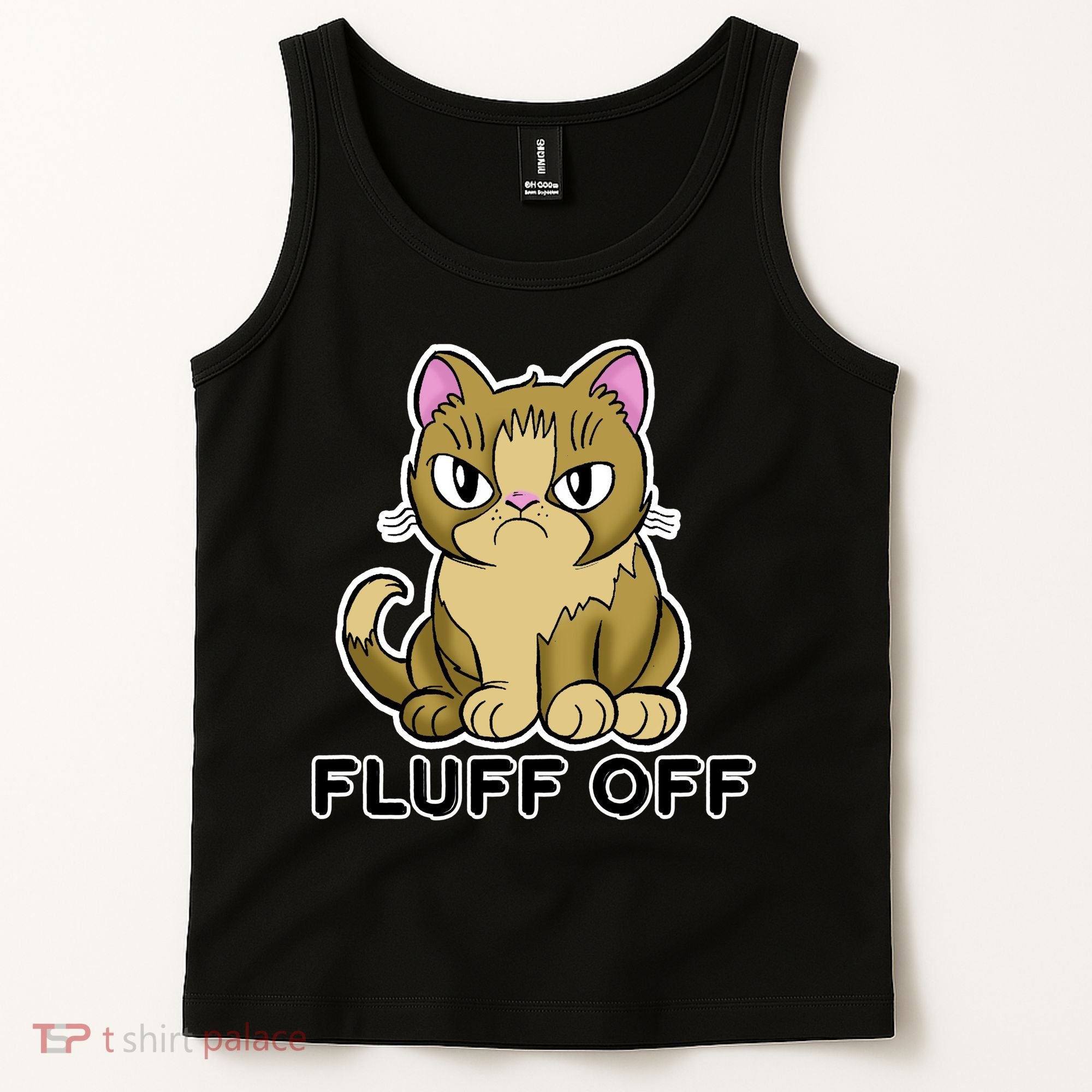 Fluff Off Funny Cat Tank Top