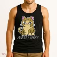 Fluff Off Funny Cat Tank Top thumb 3