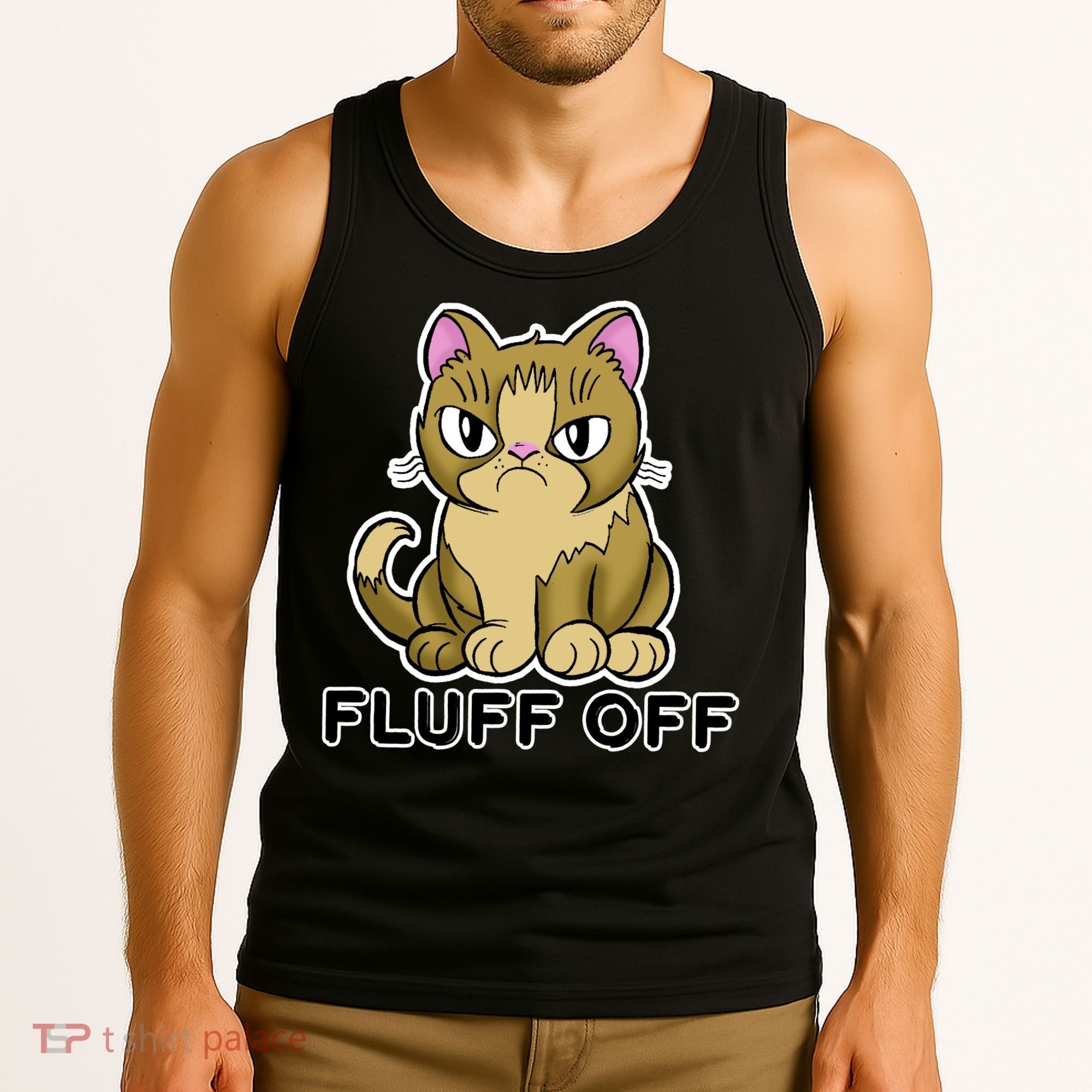 Fluff Off Funny Cat Tank Top