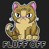 Fluff Off Funny Cat Golf Towel thumb 3