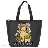 Fluff Off Funny Cat Tote Bag thumb 0