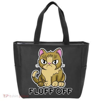 Fluff Off Funny Cat Tote Bag