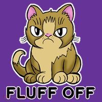 Fluff Off Funny Cat Long Sleeve Shirt thumb 2