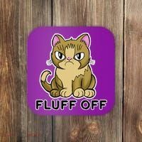 Fluff Off Funny Cat Coaster thumb 0