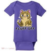 Fluff Off Funny Cat Baby Bodysuit thumb 0