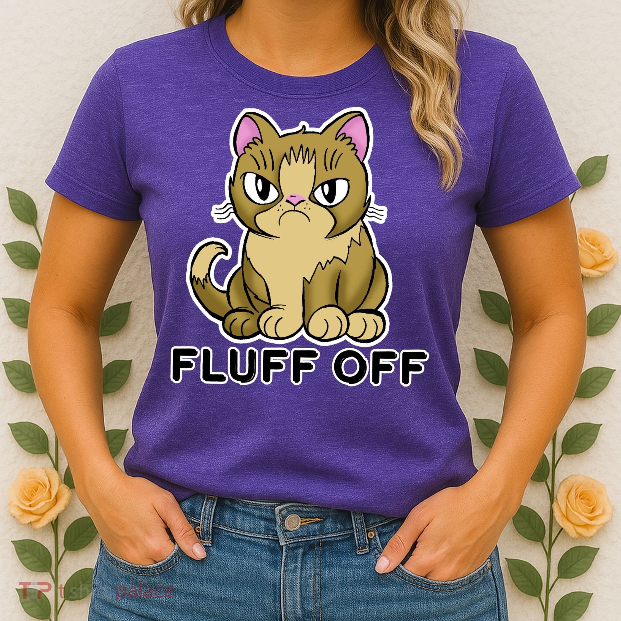 Fluff Off Funny Cat Women's T-Shirt