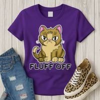 Fluff Off Funny Cat Women's T-Shirt thumb 3