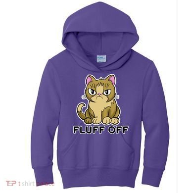 Fluff Off Funny Cat Kids Hoodie