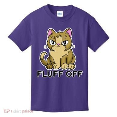 Fluff Off Funny Cat Kids T-Shirt