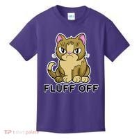 Fluff Off Funny Cat Kids T-Shirt thumb 0