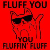 Fluff You You Fluffin' Fluff Funny Cat Santa Hat thumb 1
