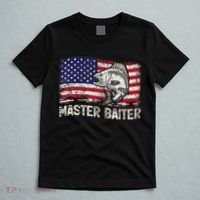 Fishing Lover Vintage American Flag Master Baiter T-Shirt thumb 5