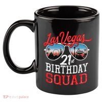 funny Las Vegas 21st Birthday Squad 11oz C Handle Ceramic Mug thumb 2
