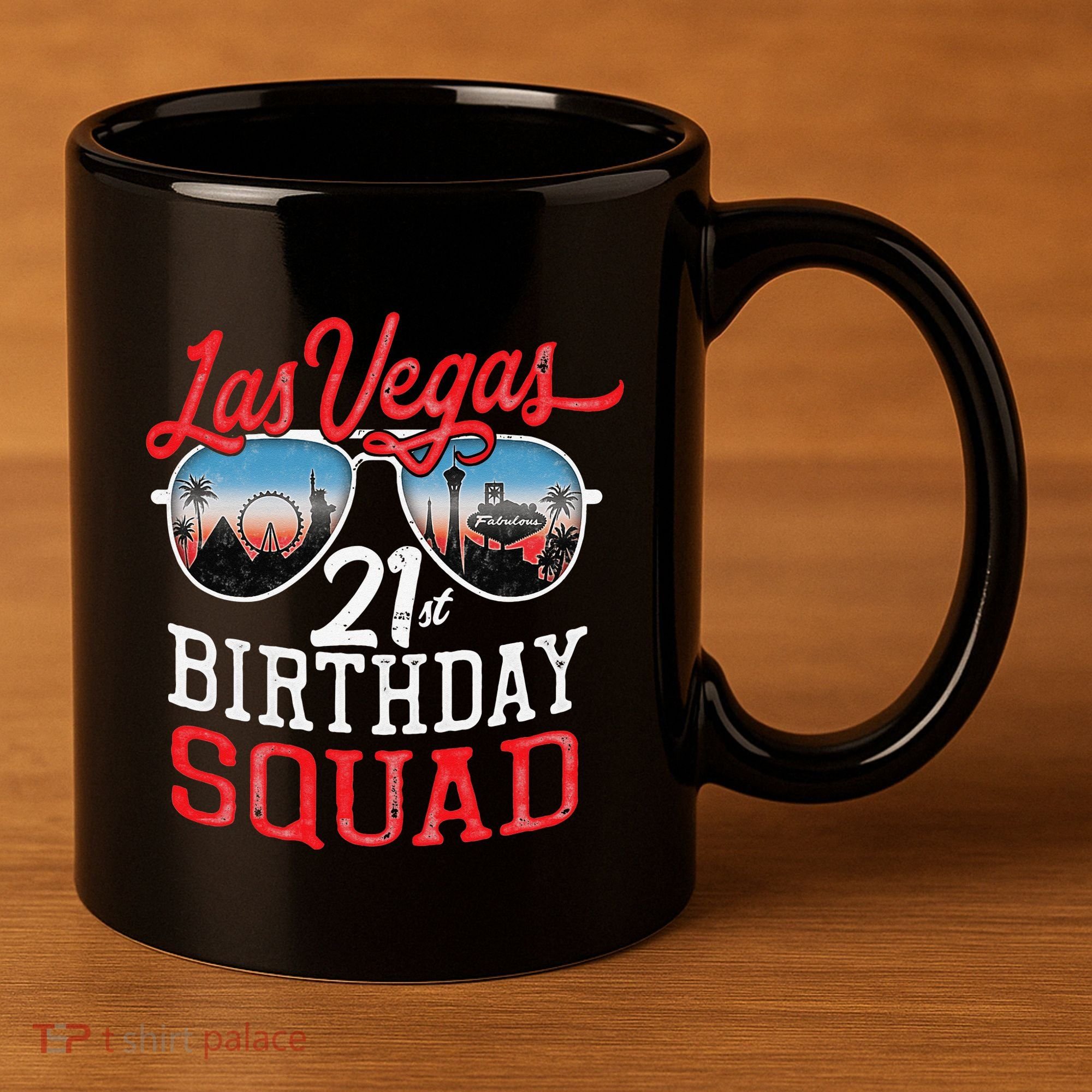 funny Las Vegas 21st Birthday Squad 11oz C Handle Ceramic Mug