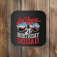 funny Las Vegas 21st Birthday Squad Coaster thumb 0