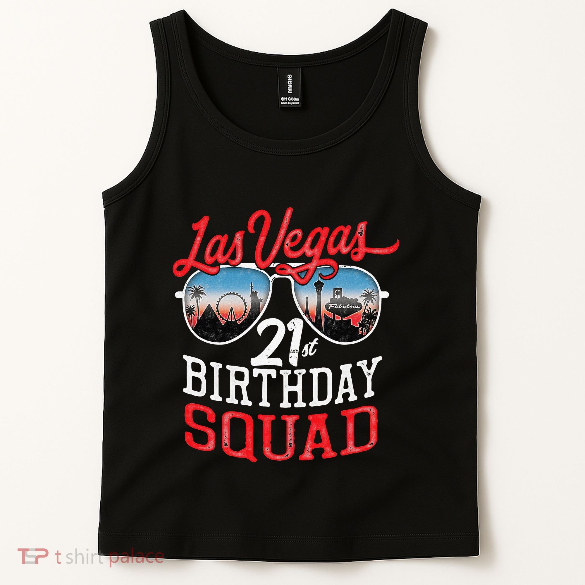 funny Las Vegas 21st Birthday Squad Tank Top