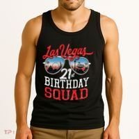 funny Las Vegas 21st Birthday Squad Tank Top thumb 3