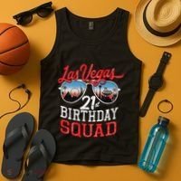 funny Las Vegas 21st Birthday Squad Tank Top thumb 4