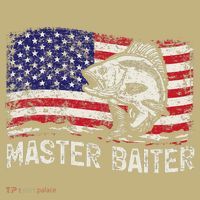Fishing Lover Vintage American Flag Master Baiter T-Shirt thumb 7