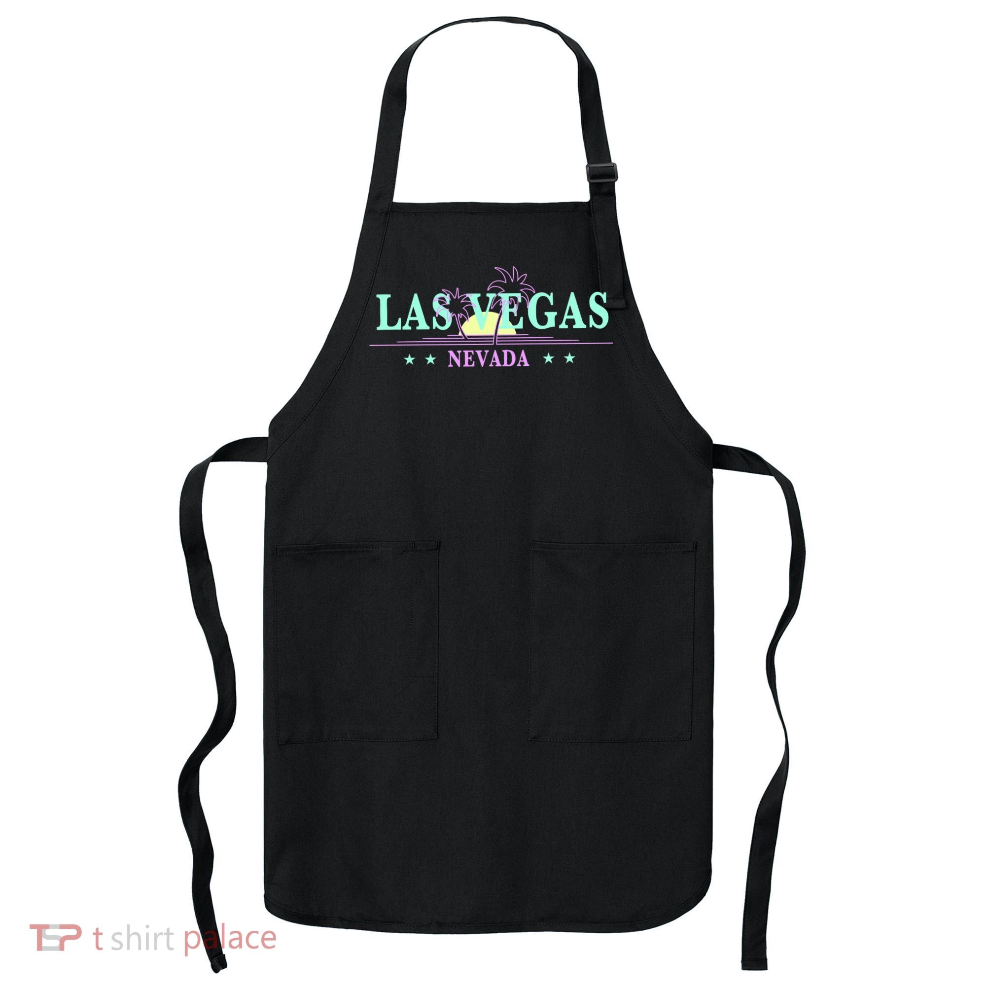 Funny Las Vegas Retro Sunset Palm Trees 1 Apron