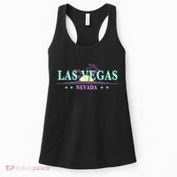 Funny Las Vegas Retro Sunset Palm Trees 1 Women's Tank Top thumb 0