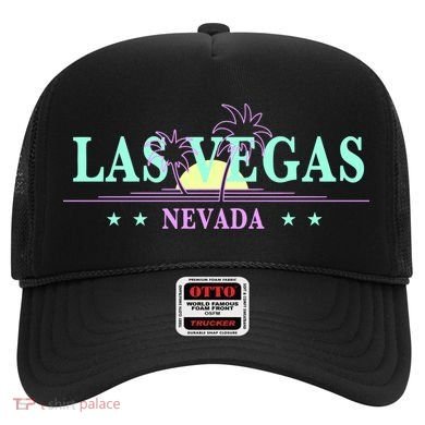 Funny Las Vegas Retro Sunset Palm Trees 1 Hat