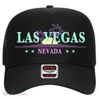 Funny Las Vegas Retro Sunset Palm Trees 1 Hat thumb 0