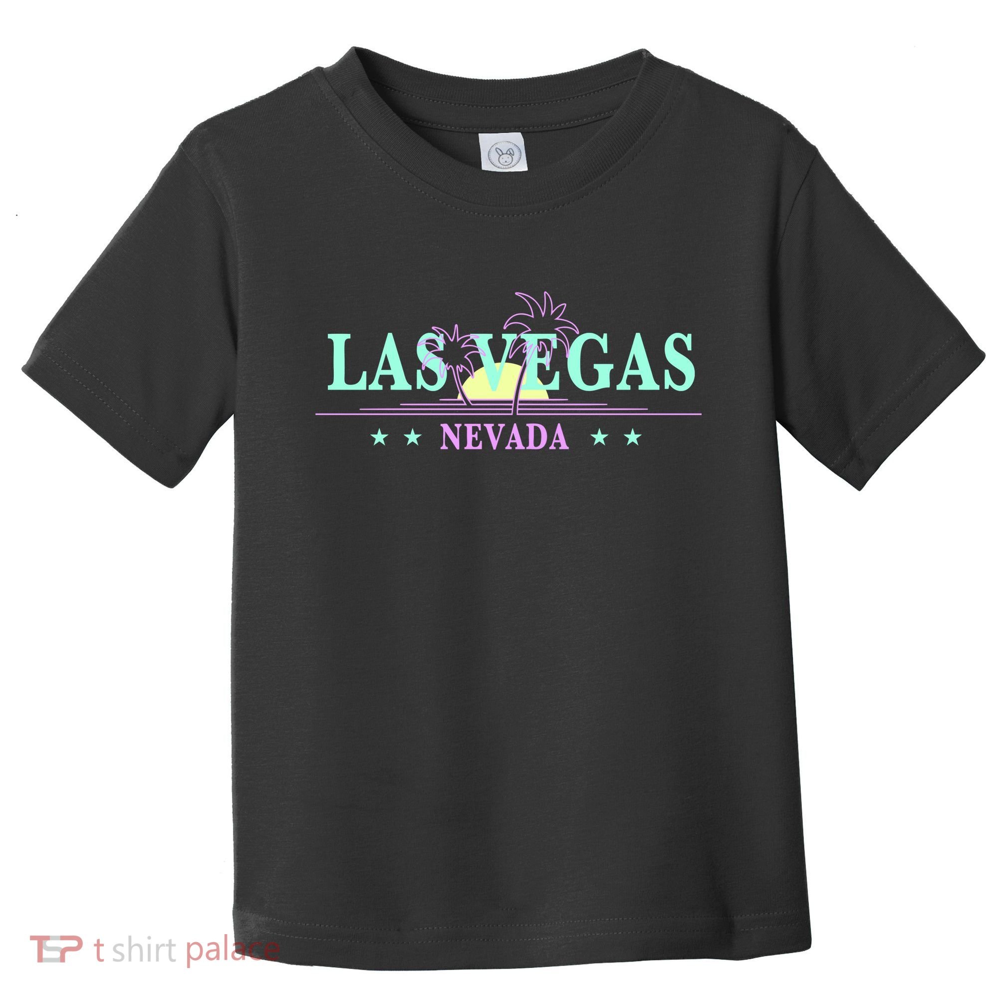 Funny Las Vegas Retro Sunset Palm Trees 1 Toddler T-Shirt