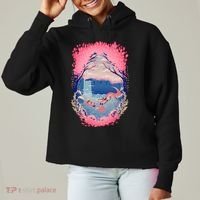 Fox Life View Illustration Ladies Heavyweight Boxy Pullover Hoodie thumb 0