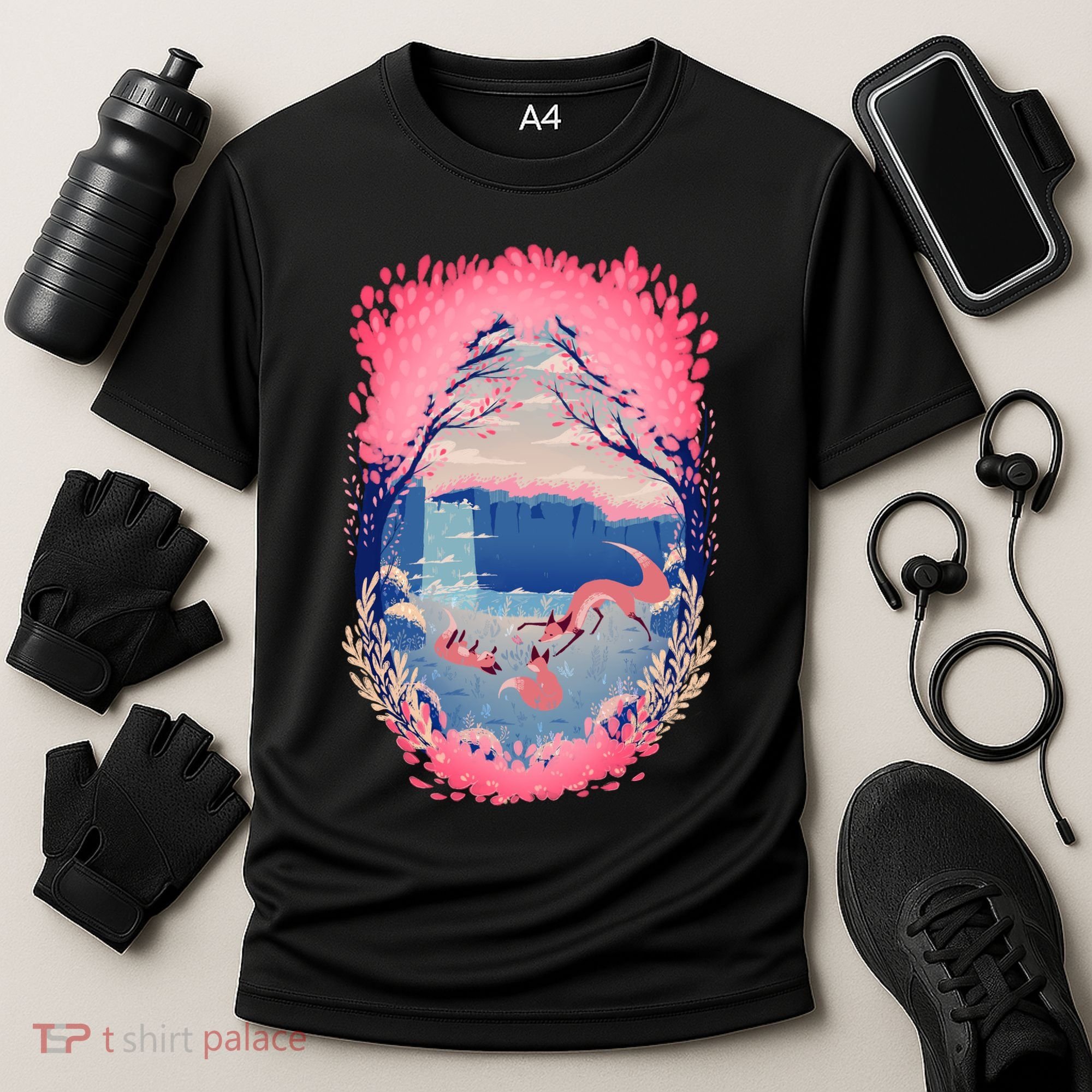 Fox Life View Illustration Cooling Performance Crew T-Shirt