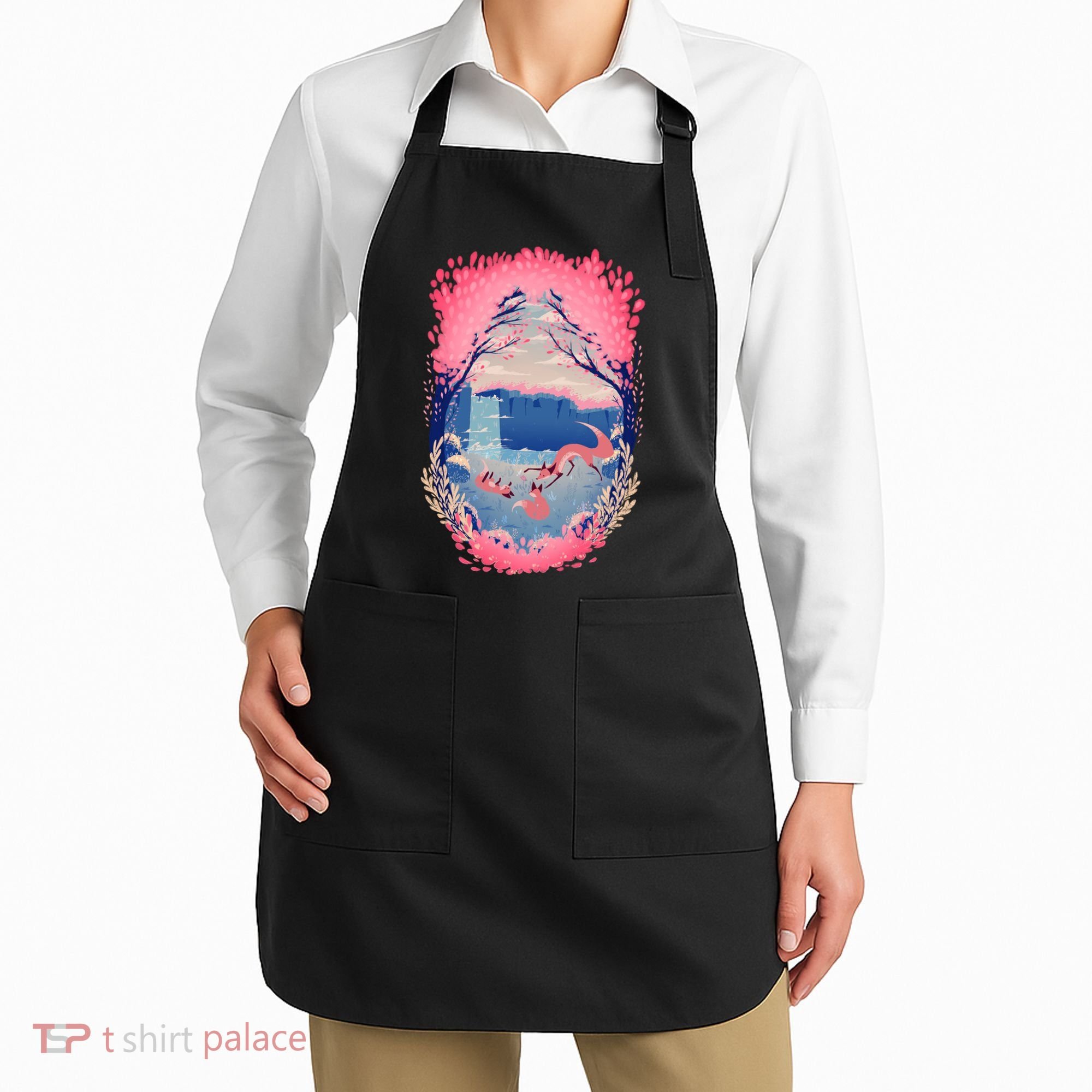 Fox Life View Illustration Apron