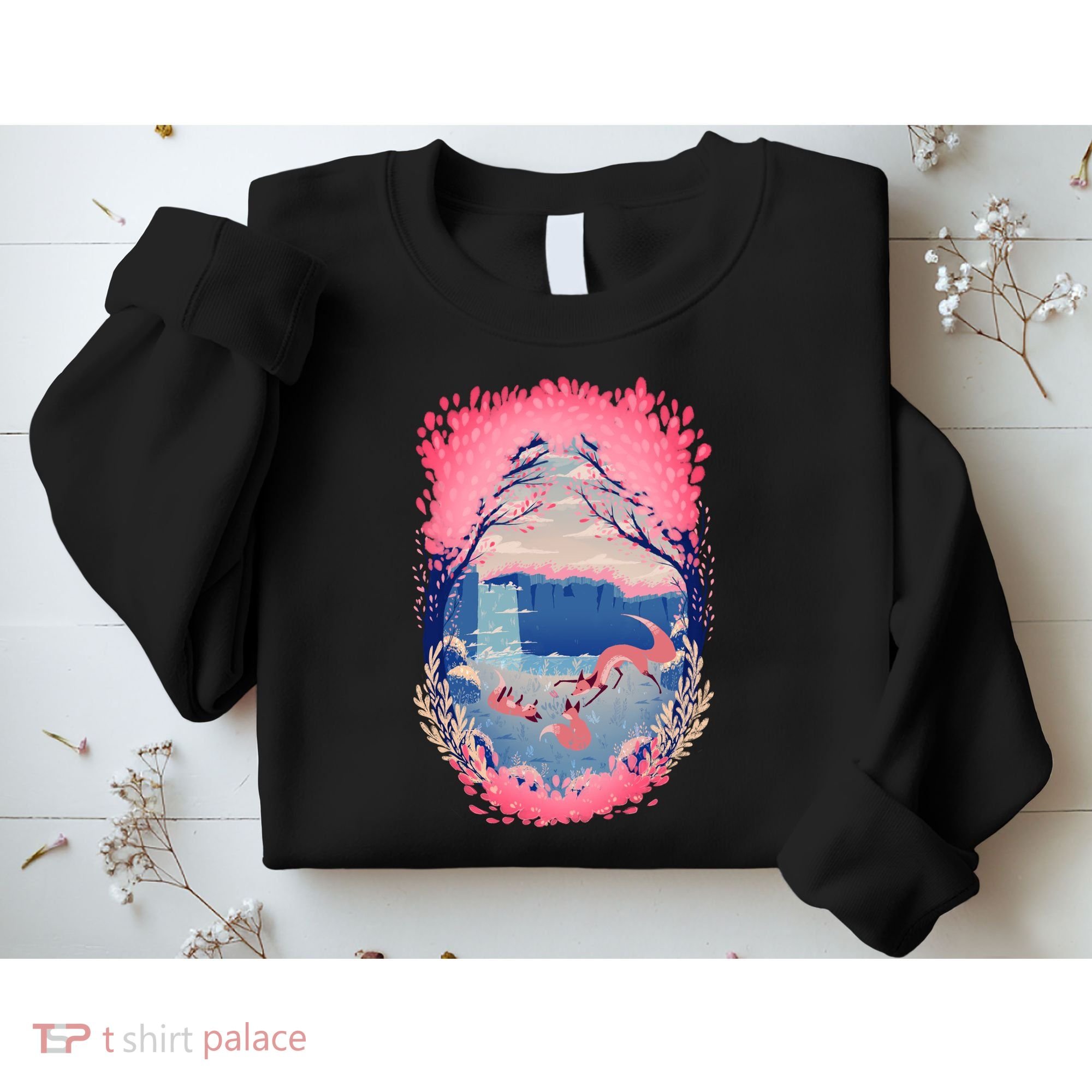 Fox Life View Illustration Sweatshirt