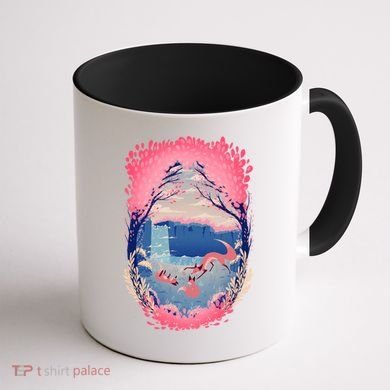 Fox Life View Illustration Coffee Mug back