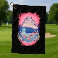 Fox Life View Illustration Golf Towel thumb 1
