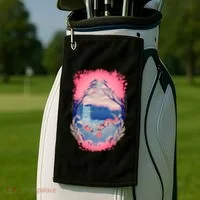 Fox Life View Illustration Golf Towel thumb 2