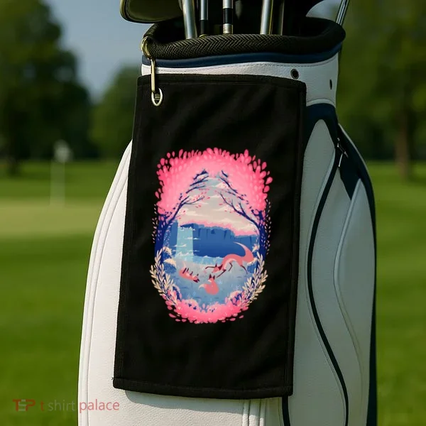Fox Life View Illustration Golf Towel