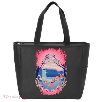 Fox Life View Illustration Tote Bag