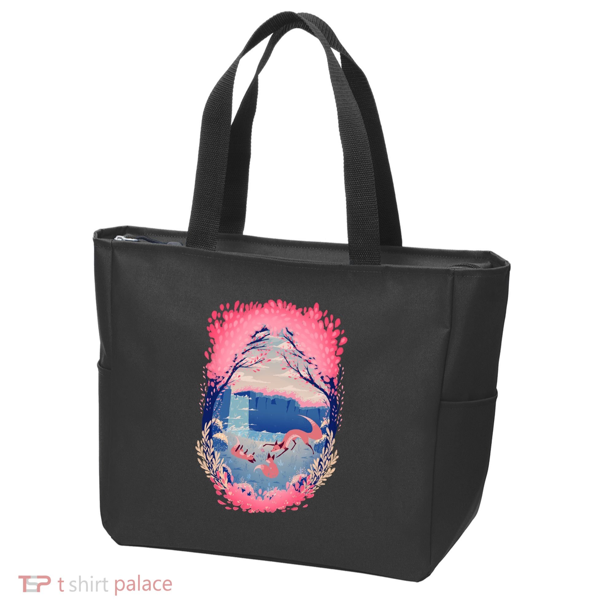 Fox Life View Illustration Tote Bag