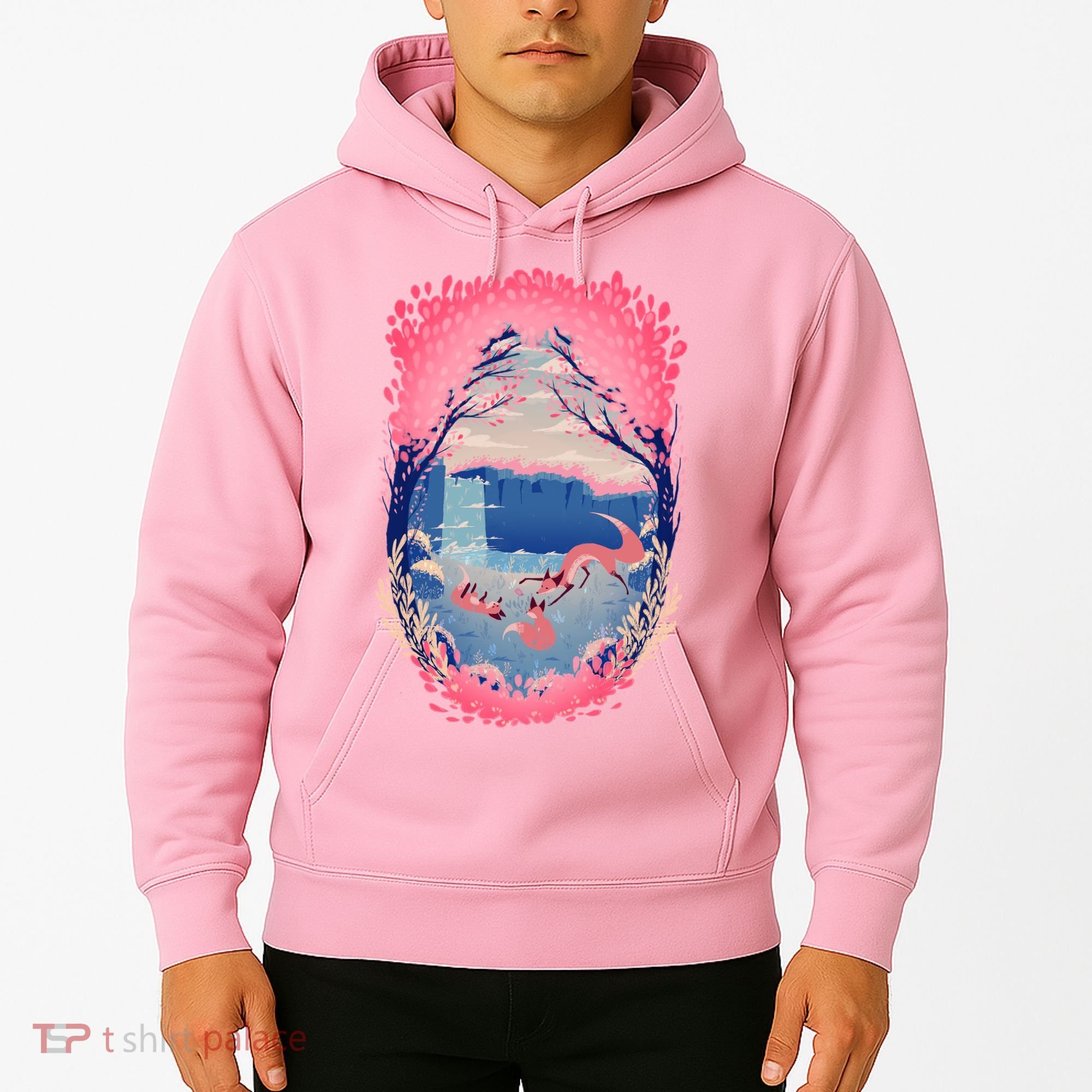 Fox Life View Illustration Hoodie